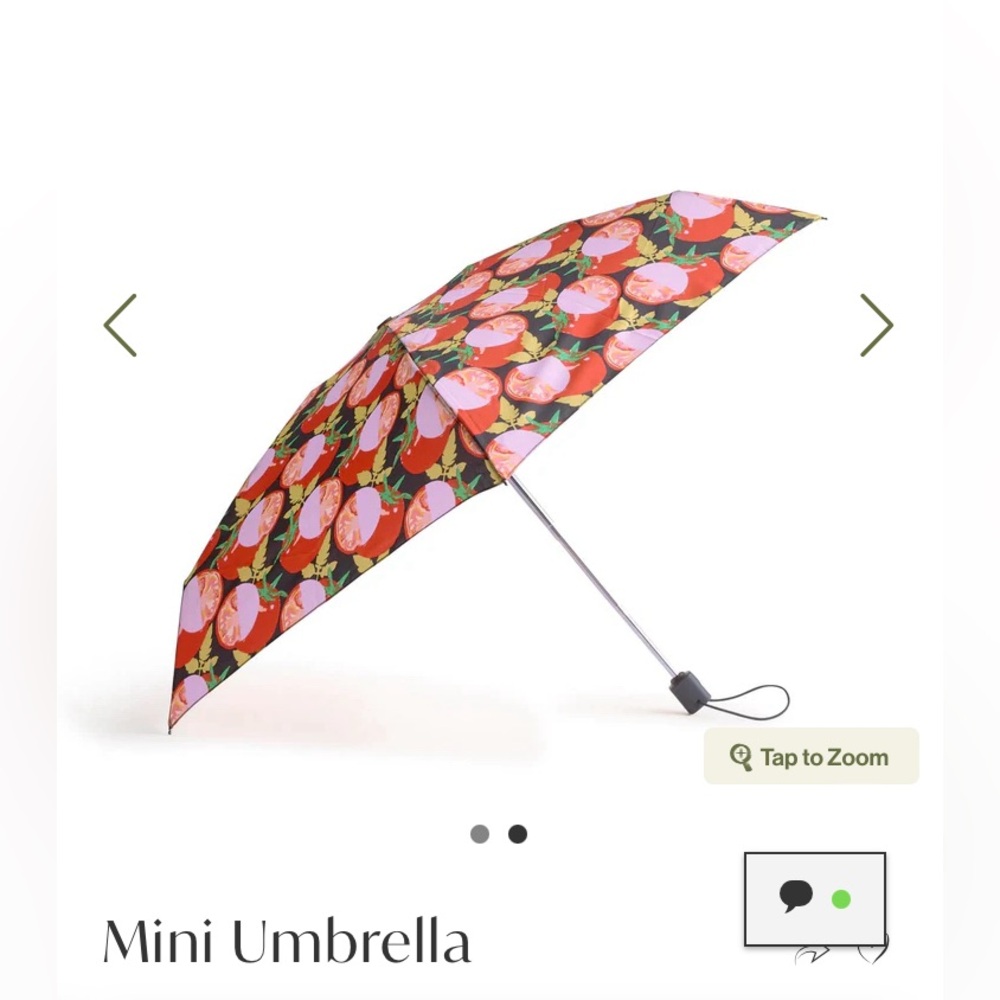 NEW Vera Bradley Mini Umbrella in Sliced Tomatoes!
